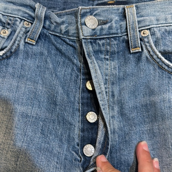 A Golde Parker Vintage Destroyed Denim Shorts 27 Revolve - Picture 9 of 11